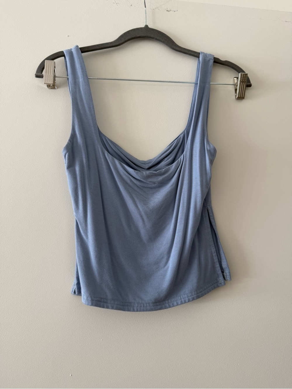 Amazon Light Blue Ruched Front Tank Top - Picture 2 of 2
